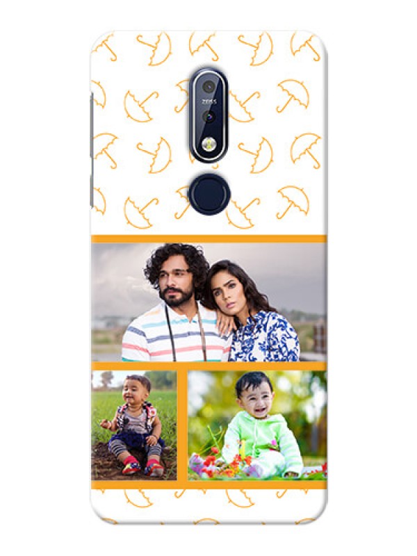 Custom Nokia 7.1 Personalised Phone Cases: Yellow Pattern Design