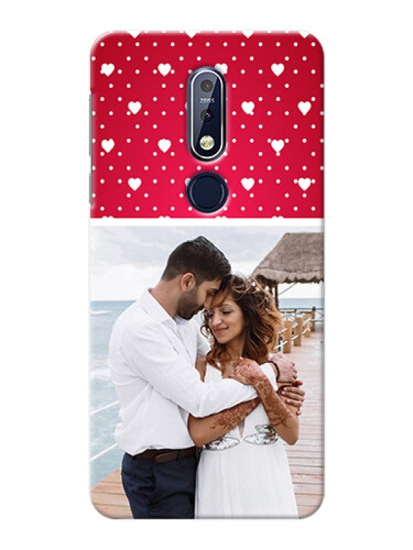Custom Nokia 7.1 custom back covers: Hearts Mobile Case Design