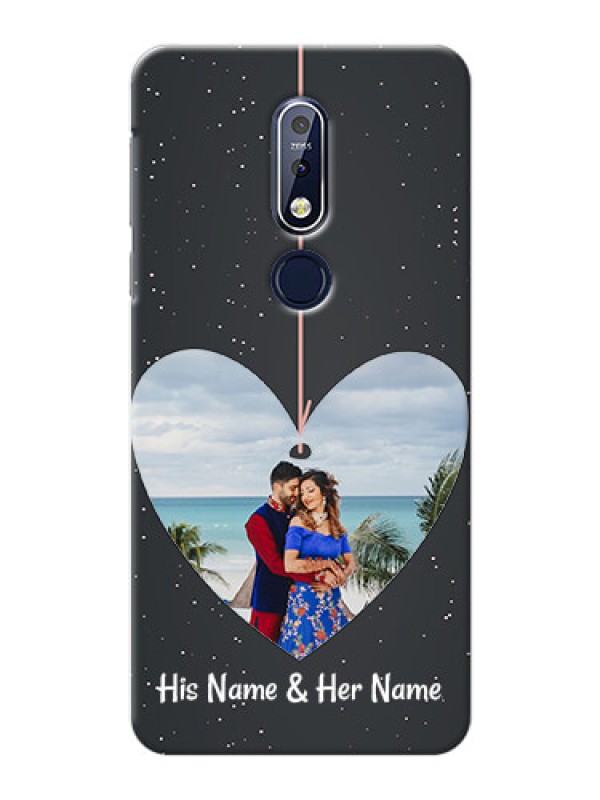 Custom Nokia 7.1 custom phone cases: Hanging Heart Design
