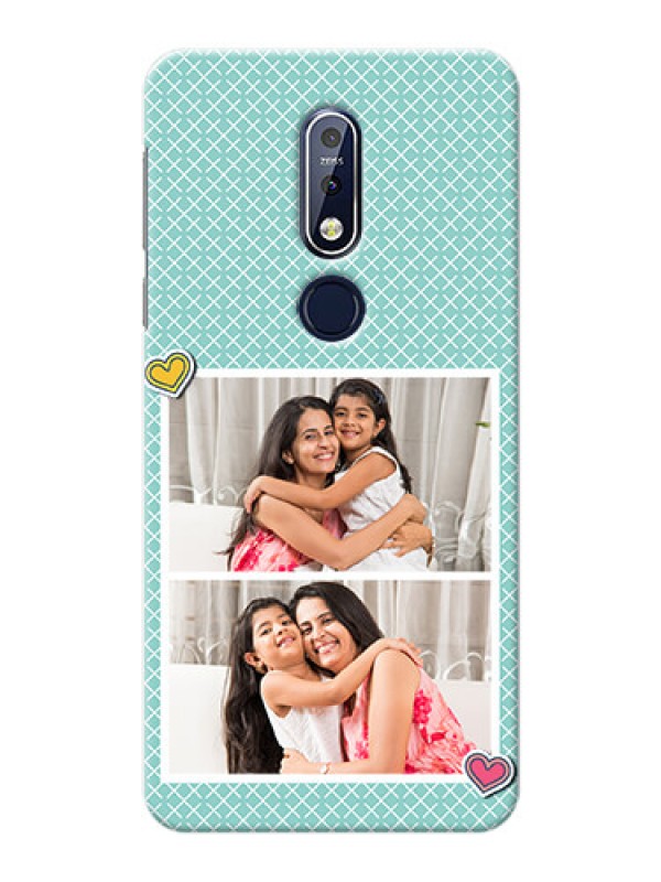 Custom Nokia 7.1 Custom Phone Cases: 2 Image Holder with Pattern Design