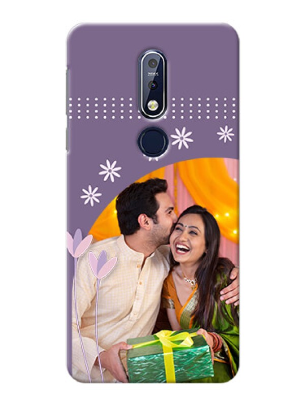 Custom Nokia 7.1 Phone covers for girls: lavender flowers design 