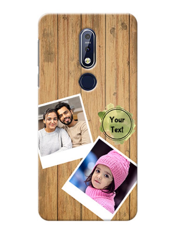 Custom Nokia 7.1 Custom Mobile Phone Covers: Wooden Texture Design