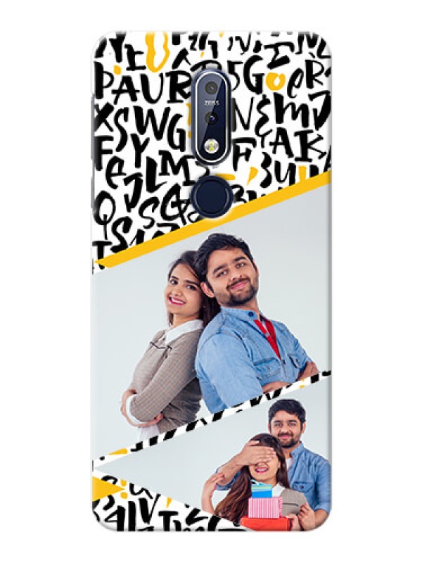 Custom Nokia 7.1 Phone Back Covers: Letters Pattern Design