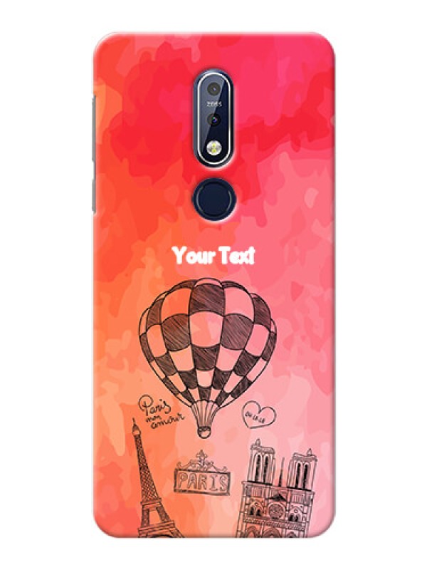 Custom Nokia 7.1 Personalized Mobile Covers: Paris Theme Design