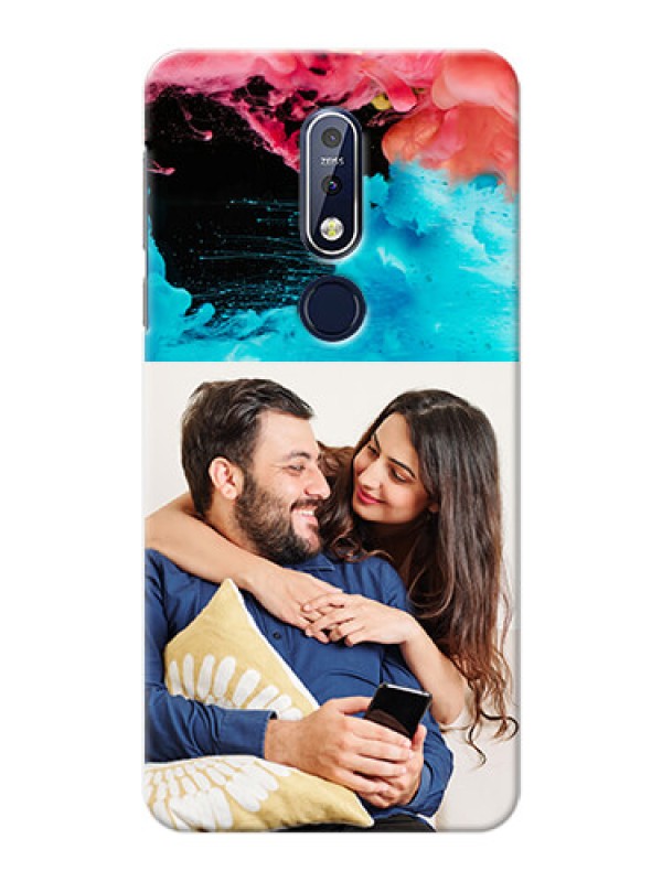 Custom Nokia 7.1 Mobile Cases: Quote with Acrylic Painting Design