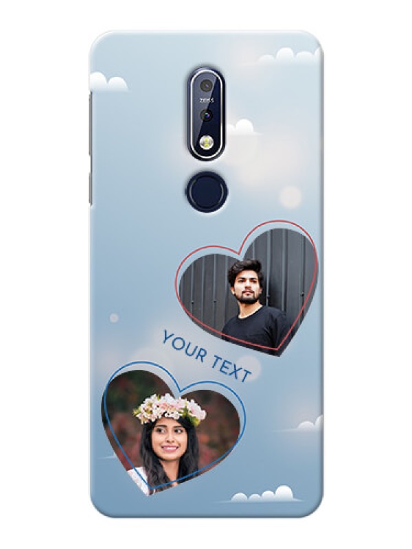 Custom Nokia 7.1 Phone Cases: Blue Color Couple Design 