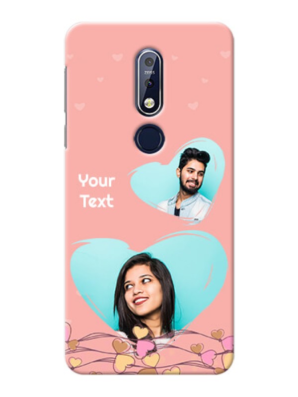 Custom Nokia 7.1 customized phone cases: Love Doodle Design