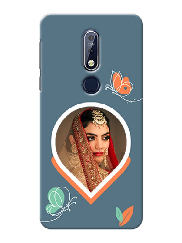 Custom Nokia 7.1 Custom Mobile Case with Droplet Butterflies Design