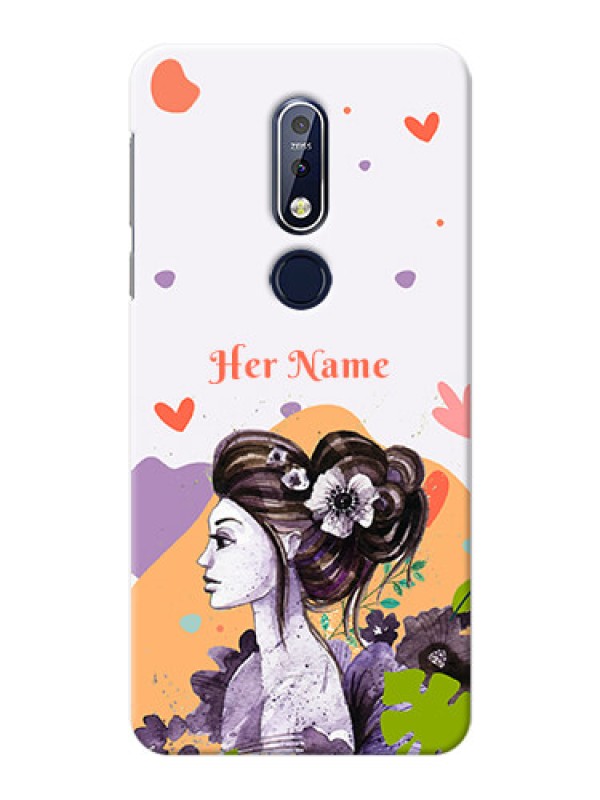 Custom Nokia 7.1 Custom Mobile Case with Woman And Nature Design