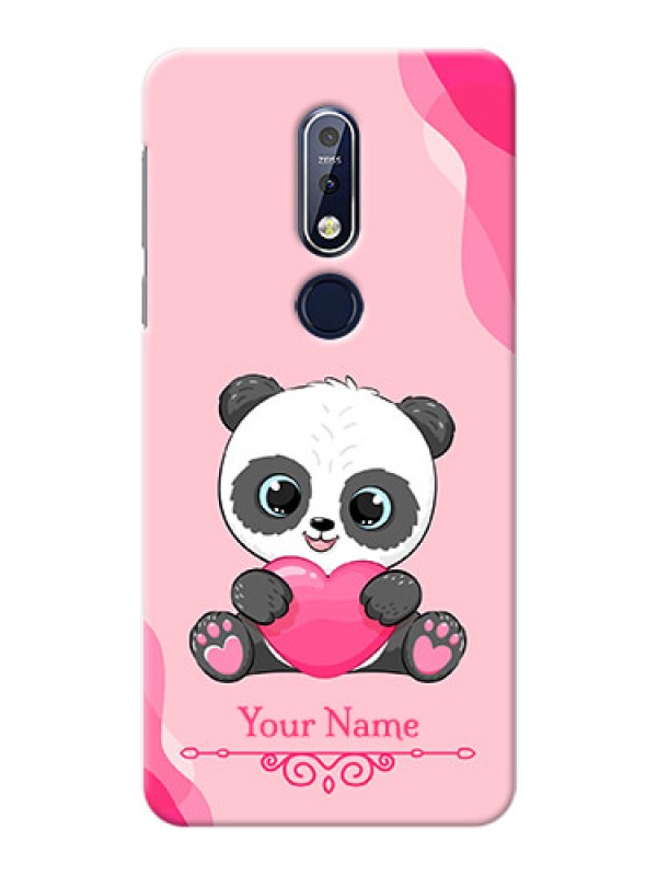 Custom Nokia 7.1 Mobile Back Covers: Cute Panda Design