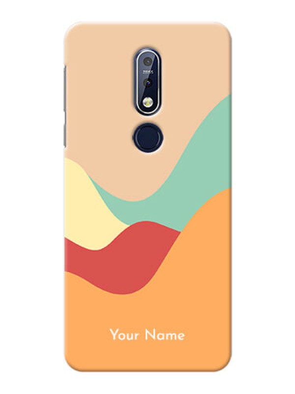 Custom Nokia 7.1 Custom Mobile Case with Ocean Waves Multi-colour Design