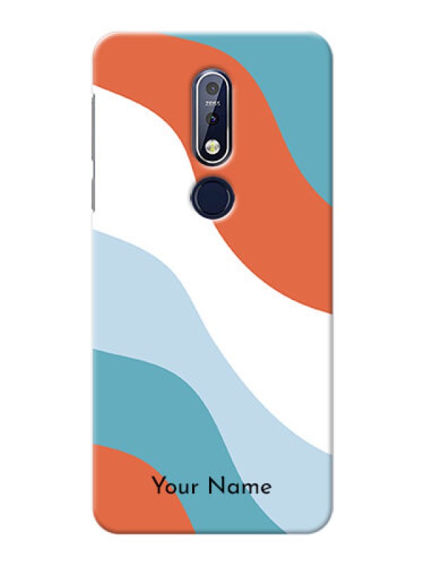 Custom Nokia 7.1 Mobile Back Covers: coloured Waves Design