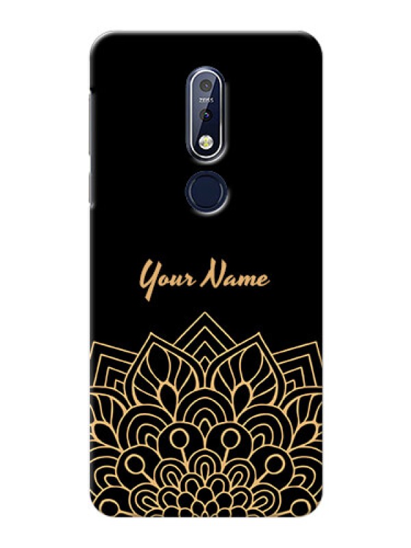 Custom Nokia 7.1 Back Covers: Golden mandala Design