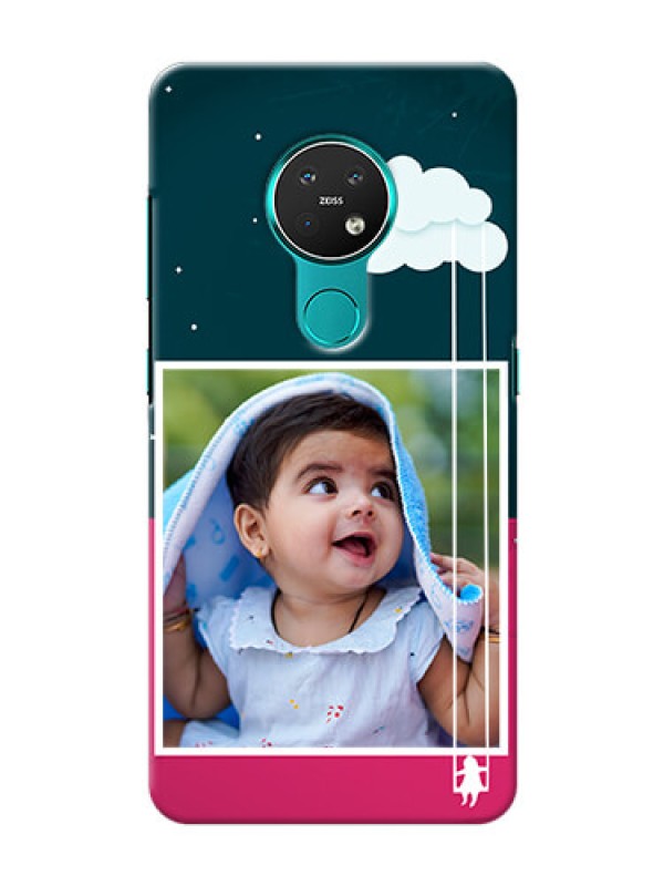 Custom Nokia 7.2 custom phone covers: Cute Girl with Cloud Design