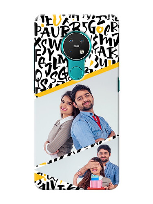 Custom Nokia 7.2 Phone Back Covers: Letters Pattern Design