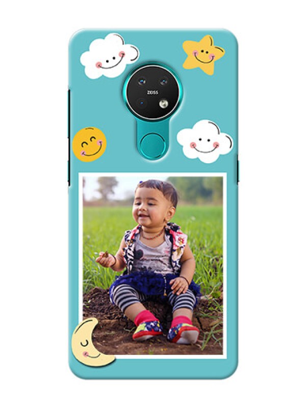 Custom Nokia 7.2 Personalised Phone Cases: Smiley Kids Stars Design