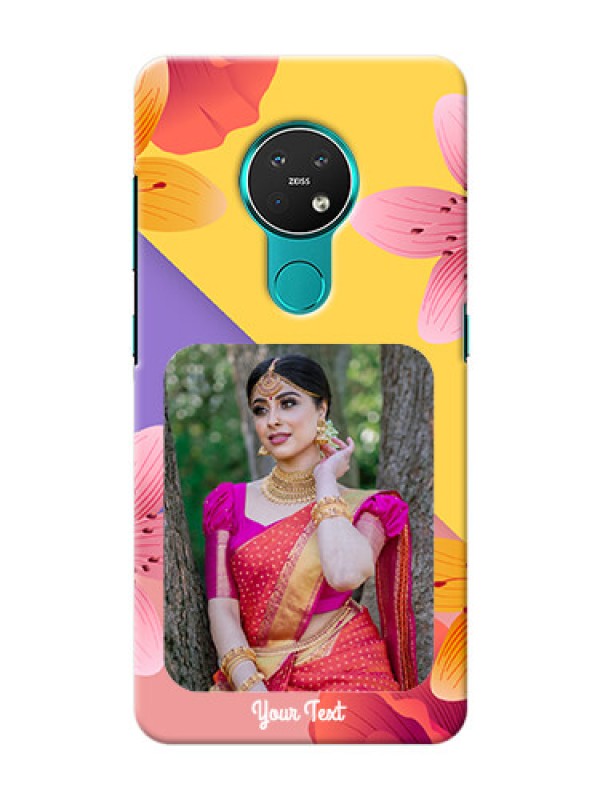 Custom Nokia 7.2 Mobile Covers: 3 Image With Vintage Floral Design