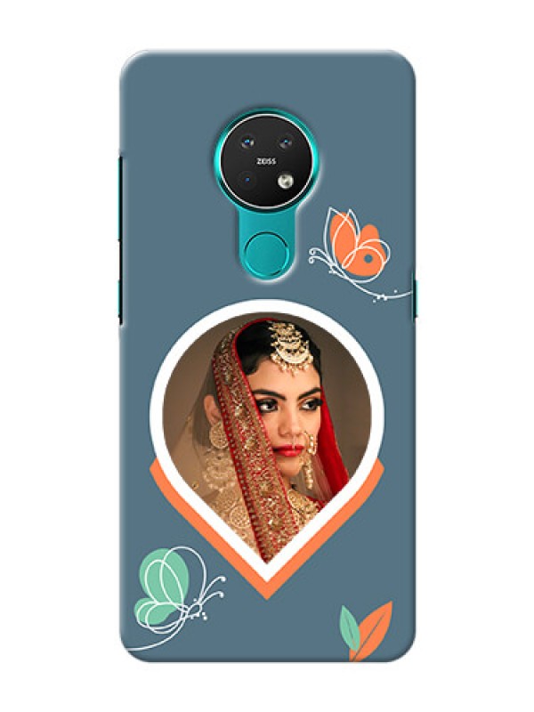 Custom Nokia 7.2 Custom Mobile Case with Droplet Butterflies Design