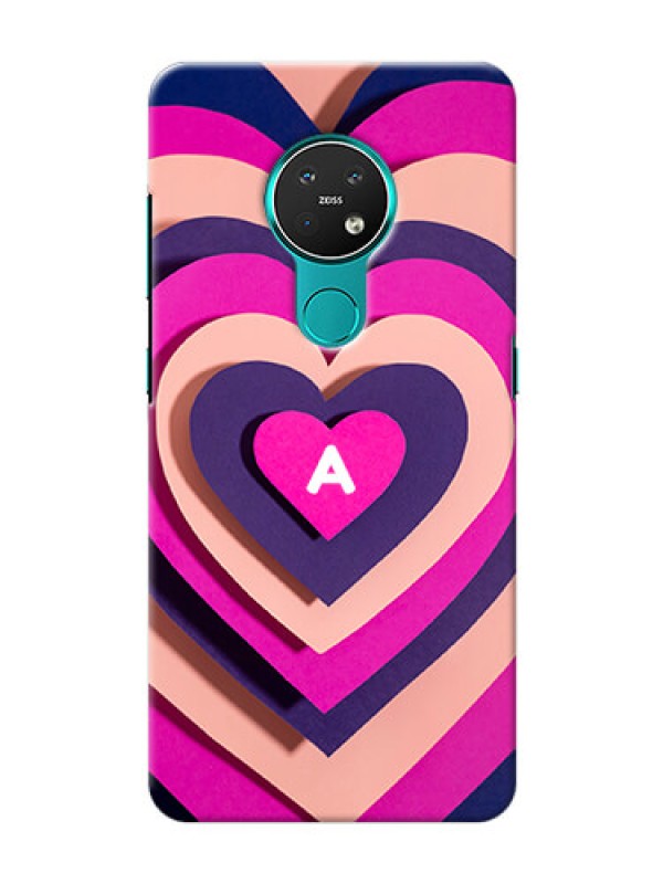 Custom Nokia 7.2 Custom Mobile Case with Cute Heart Pattern Design