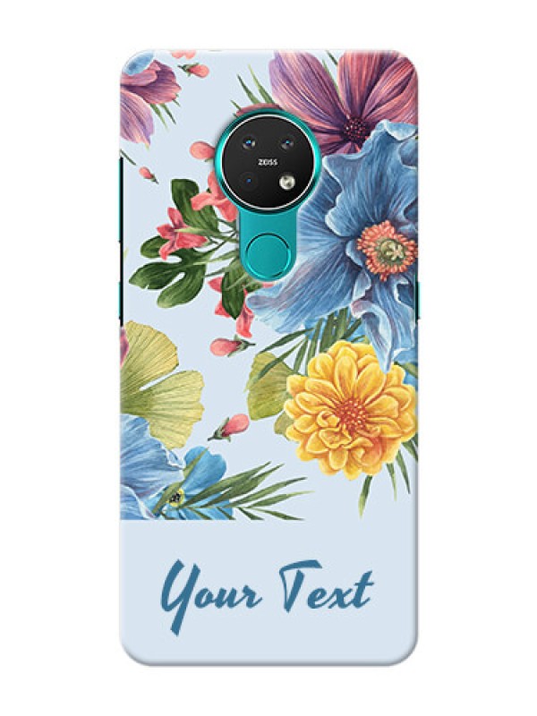 Custom Nokia 7.2 Custom Phone Cases: Stunning Watercolored Flowers Painting Design