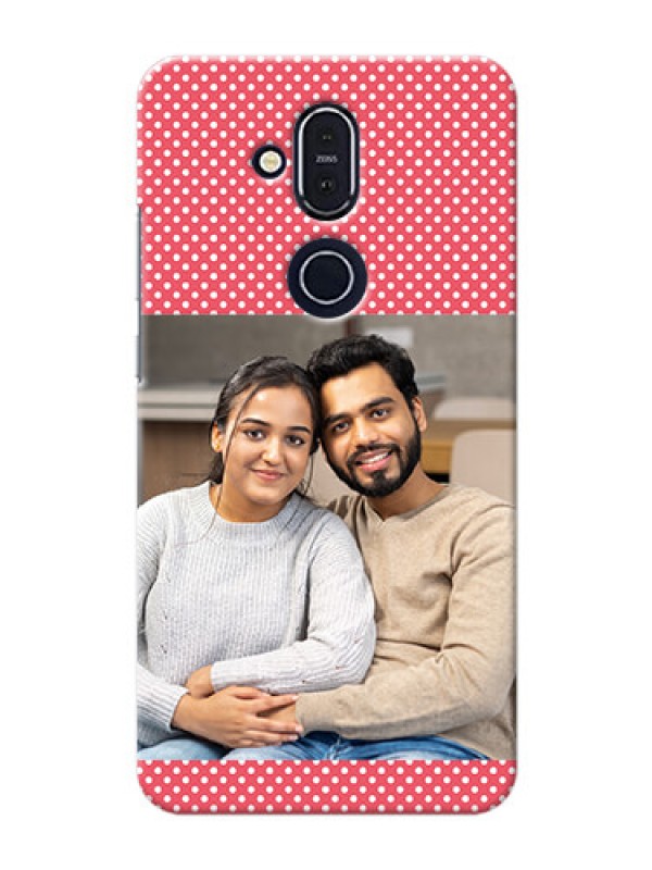Custom Nokia 8.1 Custom Mobile Case with White Dotted Design