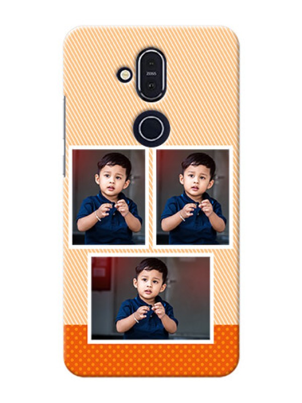 Custom Nokia 8.1 Mobile Back Covers: Bulk Photos Upload Design