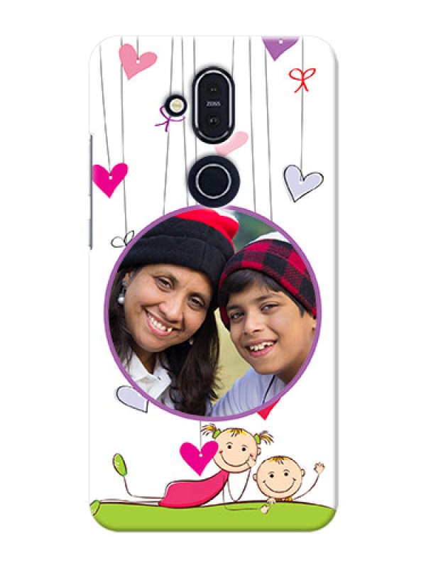 Custom Nokia 8.1 Mobile Cases: Cute Kids Phone Case Design