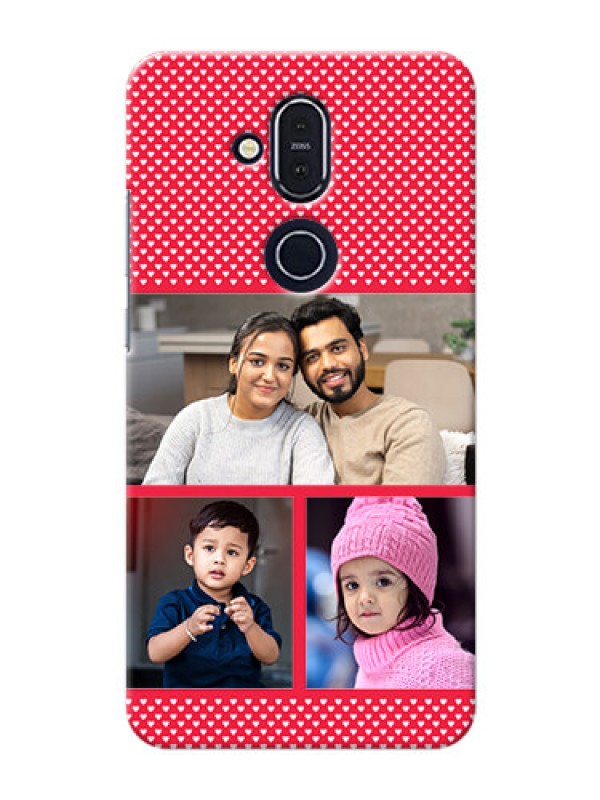 Custom Nokia 8.1 mobile back covers online: Bulk Pic Upload Design
