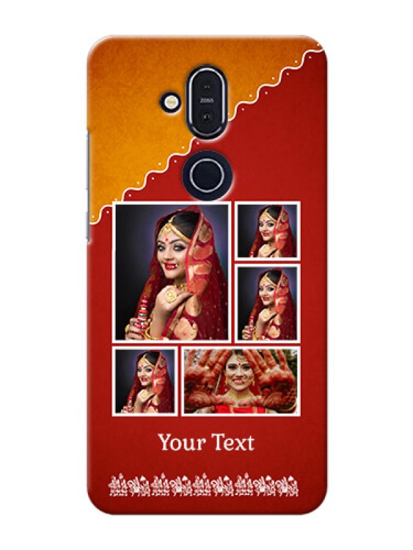 Custom Nokia 8.1 customized phone cases: Wedding Pic Upload Design