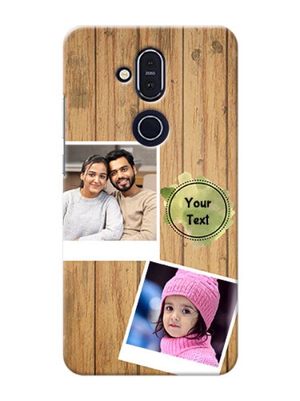 Custom Nokia 8.1 Custom Mobile Phone Covers: Wooden Texture Design