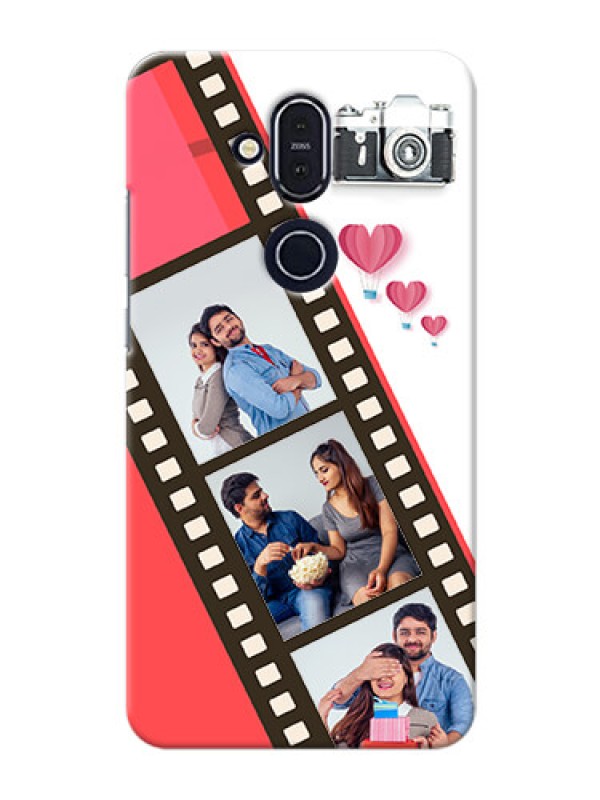 Custom Nokia 8.1 custom phone covers: 3 Image Holder with Film Reel