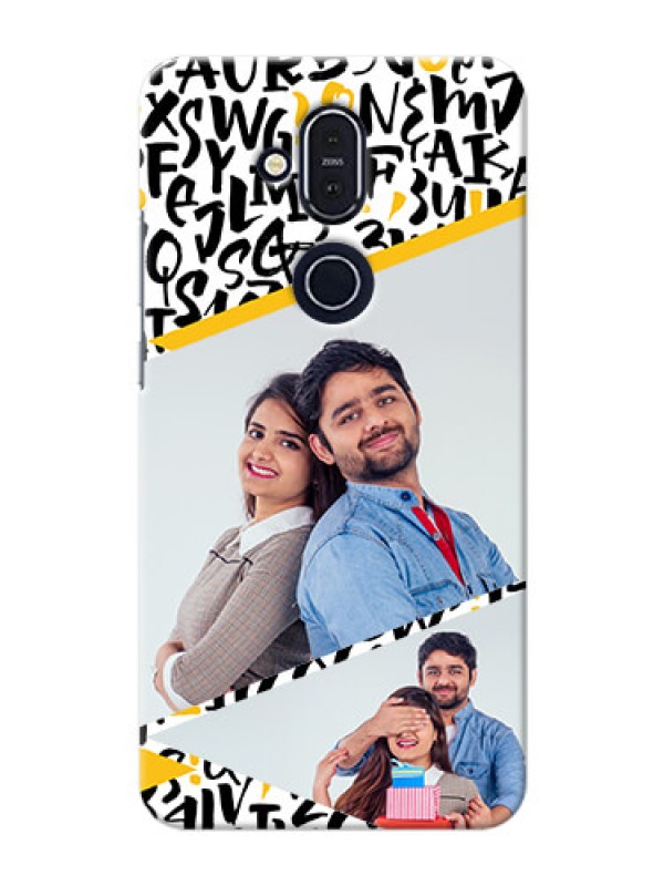 Custom Nokia 8.1 Phone Back Covers: Letters Pattern Design