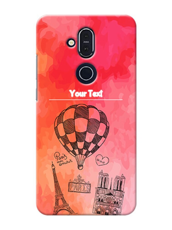 Custom Nokia 8.1 Personalized Mobile Covers: Paris Theme Design