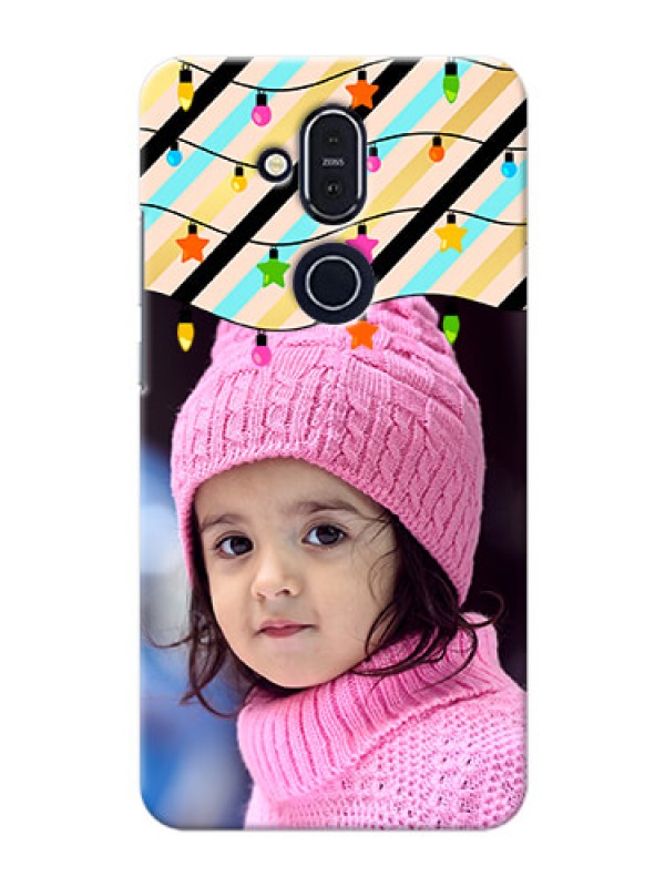Custom Nokia 8.1 Personalized Mobile Covers: Lights Hanging Design