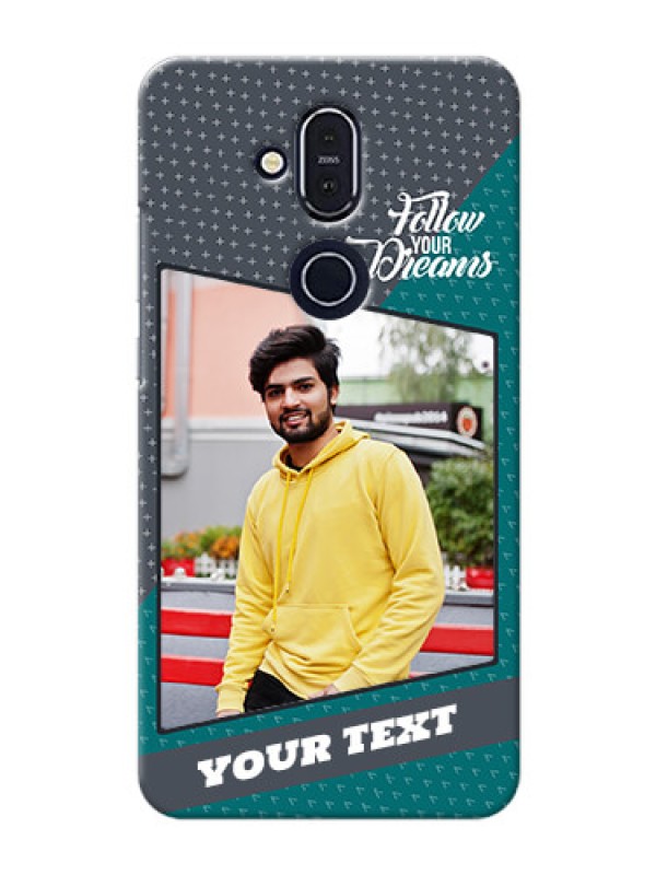 Custom Nokia 8.1 Back Covers: Background Pattern Design with Quote
