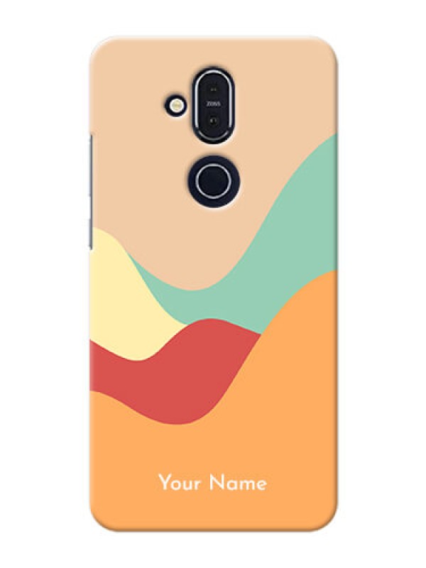 Custom Nokia 8.1 Custom Mobile Case with Ocean Waves Multi-colour Design
