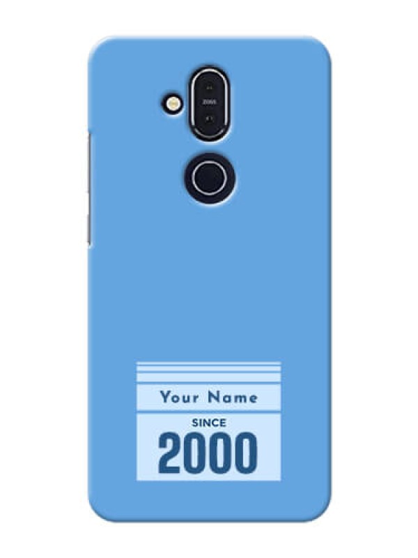 Custom Nokia 8.1 Mobile Back Covers: Custom Year of birth Design