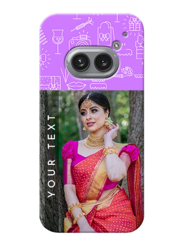 Custom Nothing Phone 2A 5G Custom Hard Phone Case - Birthday Icons Design