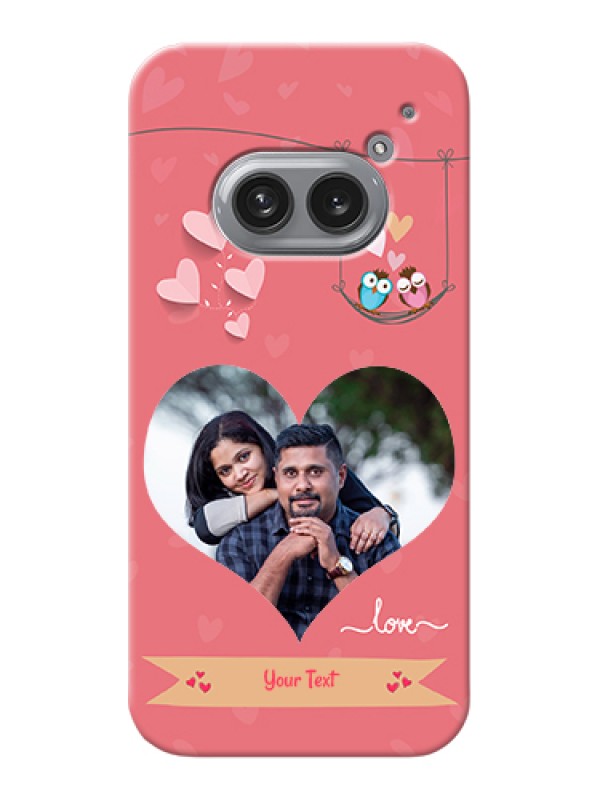 Custom Nothing Phone 2A 5G Custom Hard Phone Case - Peach Color Love Design