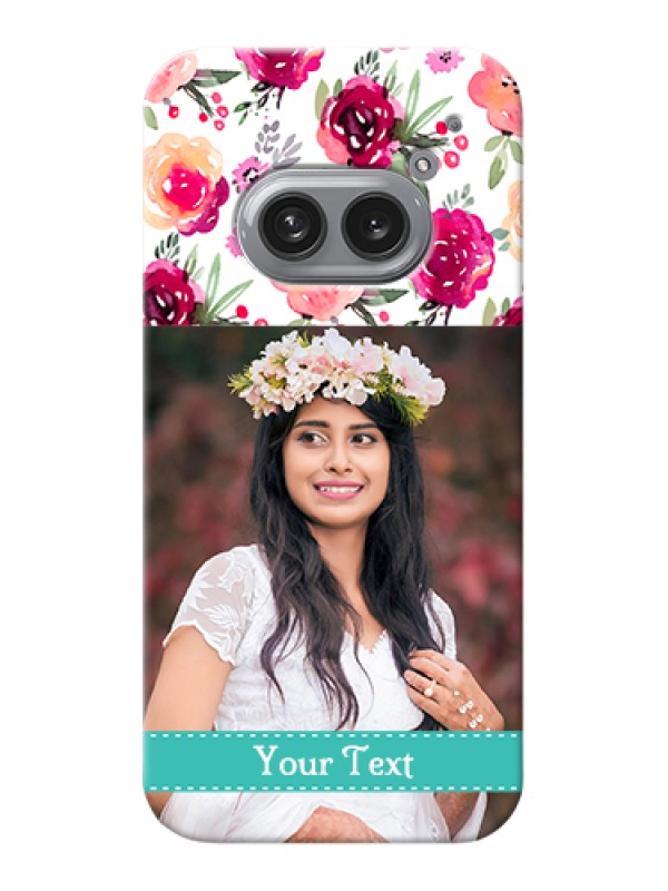 Custom Nothing Phone 2A 5G Custom Hard Phone Case - Water Colors Floral Design