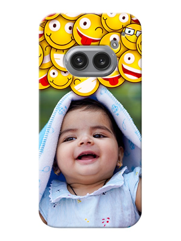 Custom Nothing Phone 2A 5G Custom Hard Phone Case - With Smiley Emoji Design