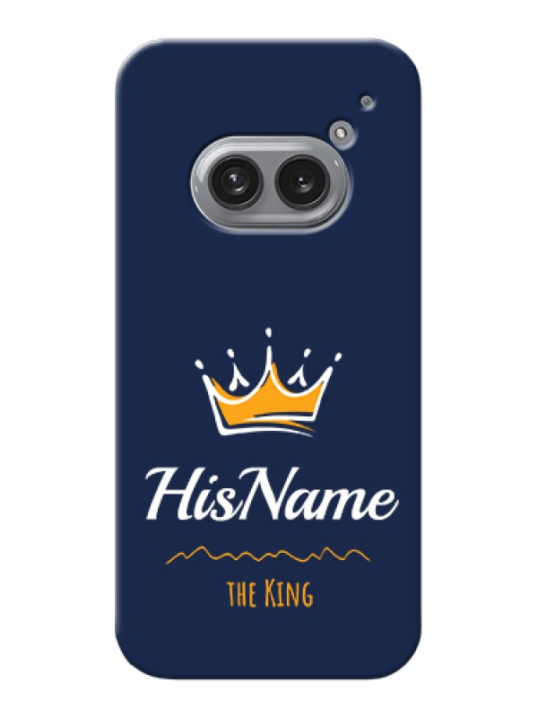 Custom Nothing Phone 2A 5G Custom Hard Phone Case - King With Name Design