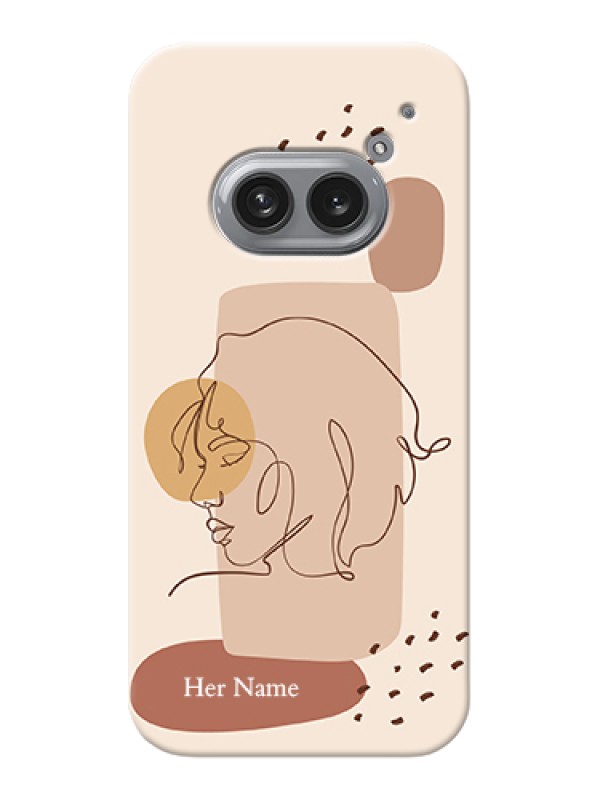 Custom Nothing Phone 2A 5G Custom Hard Phone Case - Calm Woman Line Art Design