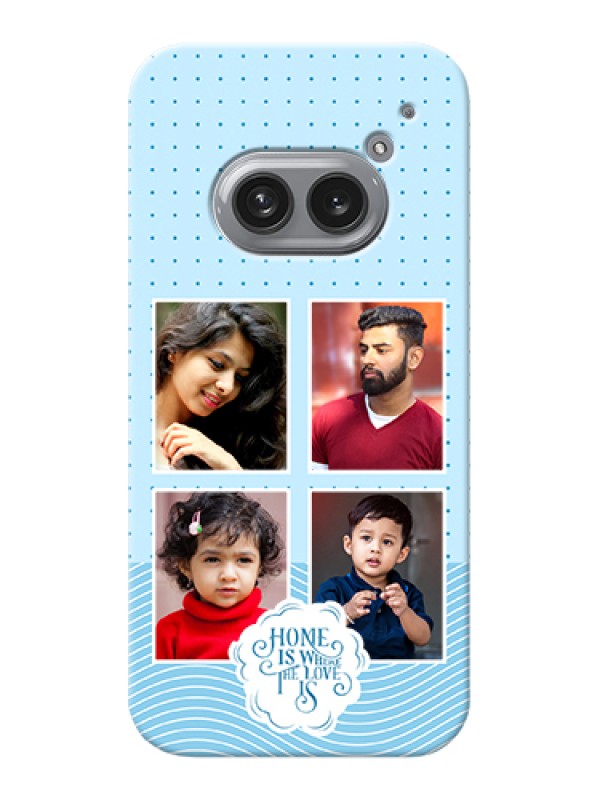 Custom Nothing Phone 2A 5G Custom Hard Phone Case - Cute Love Quote With 4 Pic Upload Design