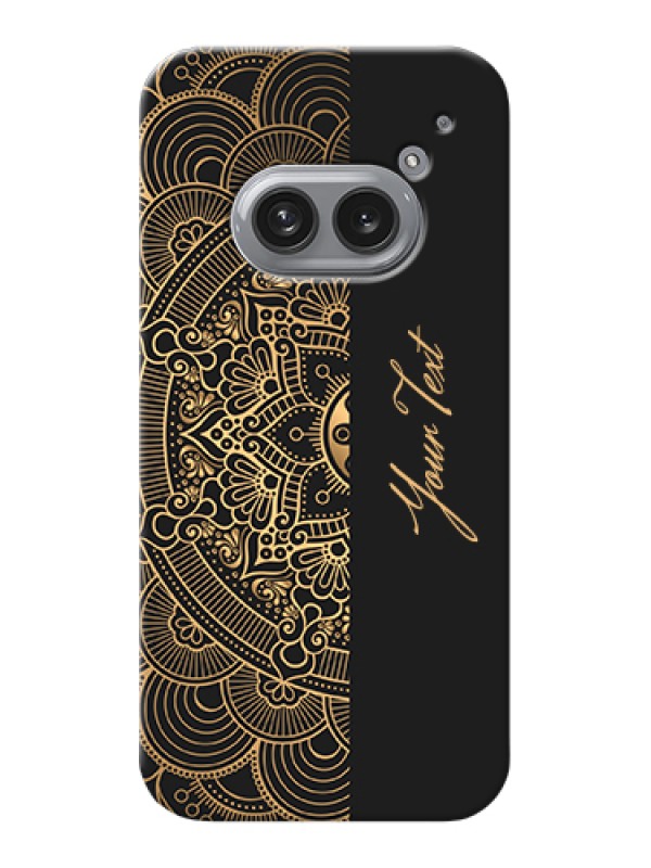 Custom Nothing Phone 2A 5G Custom Hard Phone Case - Mandala Art With Custom Text Design