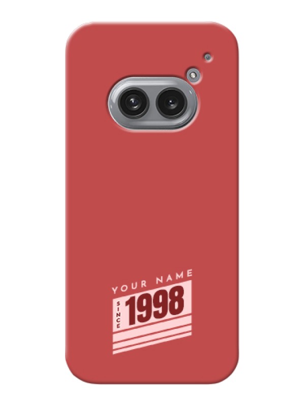 Custom Nothing Phone 2A 5G Custom Hard Phone Case - Red Custom Year Of Birth Design