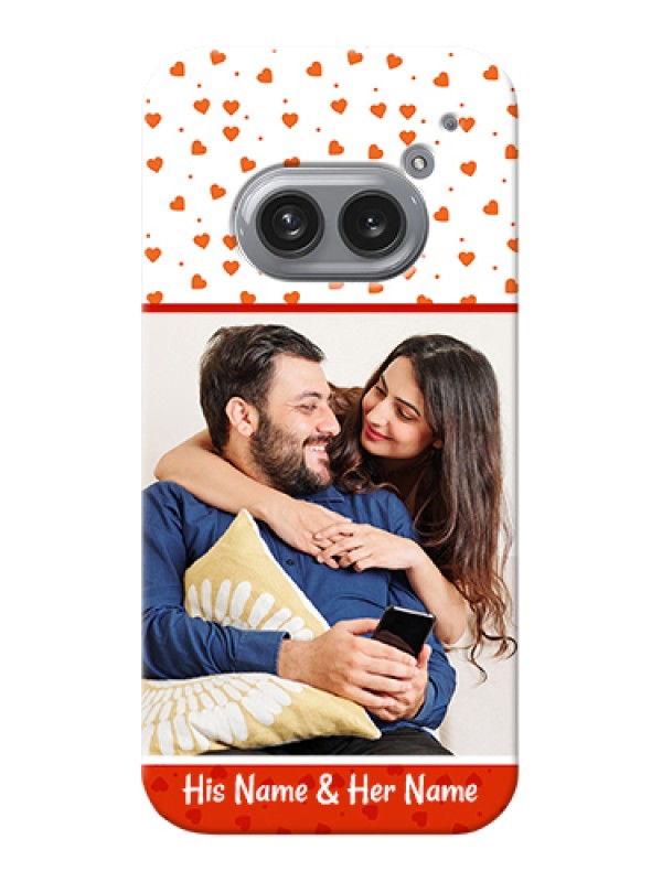 Custom Nothing Phone 2A Plus Custom Hard Phone Case - Orange Love Symbol Design