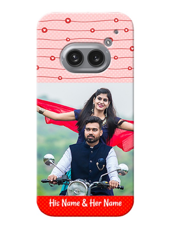 Custom Nothing Phone 2A Plus Custom Hard Phone Case - Red Pattern Case Design