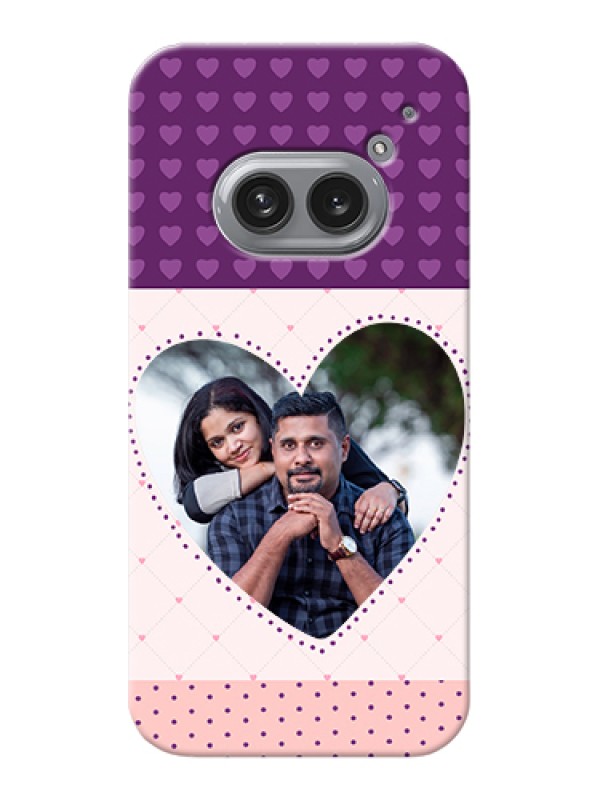 Custom Nothing Phone 2A Plus Custom Hard Phone Case - Violet Love Dots Design