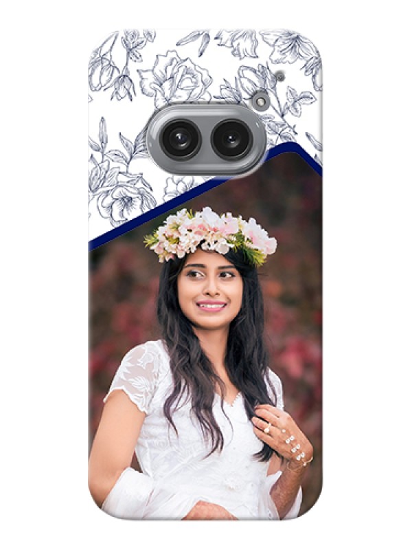 Custom Nothing Phone 2A Plus Custom Hard Phone Case - Classy Floral Design